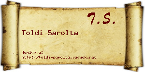 Toldi Sarolta névjegykártya